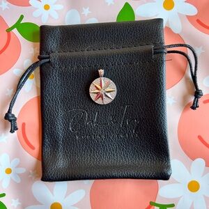 Compass Star Pendant Necklace - Silver Tone Sparkle